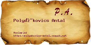 Polyákovics Antal névjegykártya